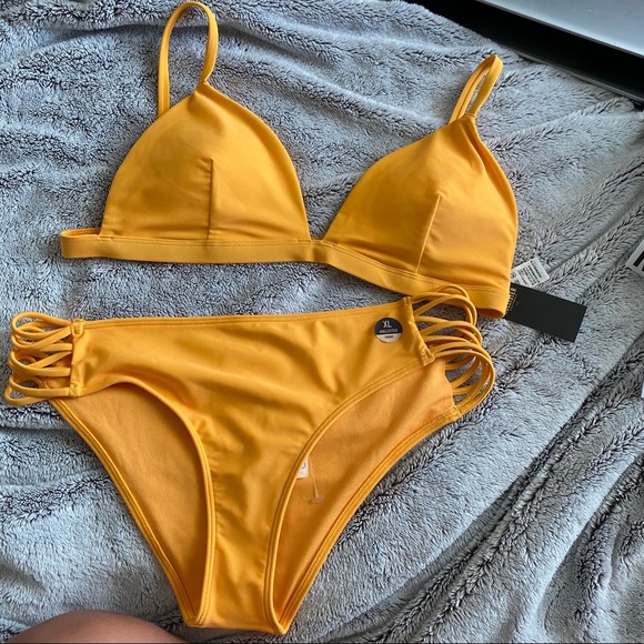 Hollister Other - Hollister yellow two piece bikini swim set